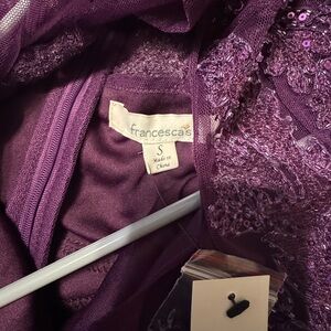 Francesca's Collections Women's Purple Lace & Sequin dress size small